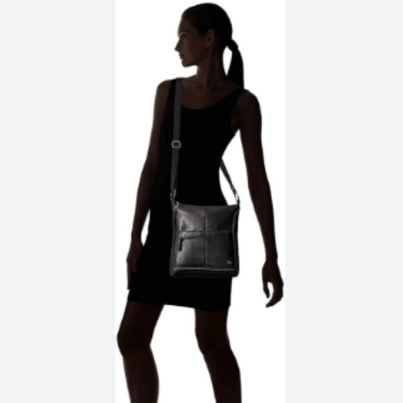 The Sak Black Leather Crossbody‎ Bag Adjustable Strap - Picture 15 of 15